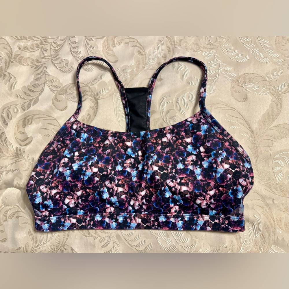Fabletics sports bra purple size medium